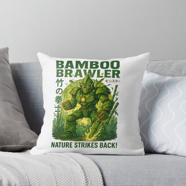Item preview, Bamboo Brawler – Nature Strikes Back | Mecha Warrior Eco Samurai Design designed and sold by Snackwear Apparel.