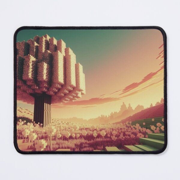 Item preview, Pixel Tree Sunset – Magical Retro-Style Landscape | XXL Gaming Mousepad designed and sold by rolfzogg.