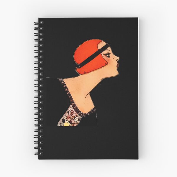 Item preview, vintage portrait of a flapper kissing in a chic hat designed and sold by stevepaint.