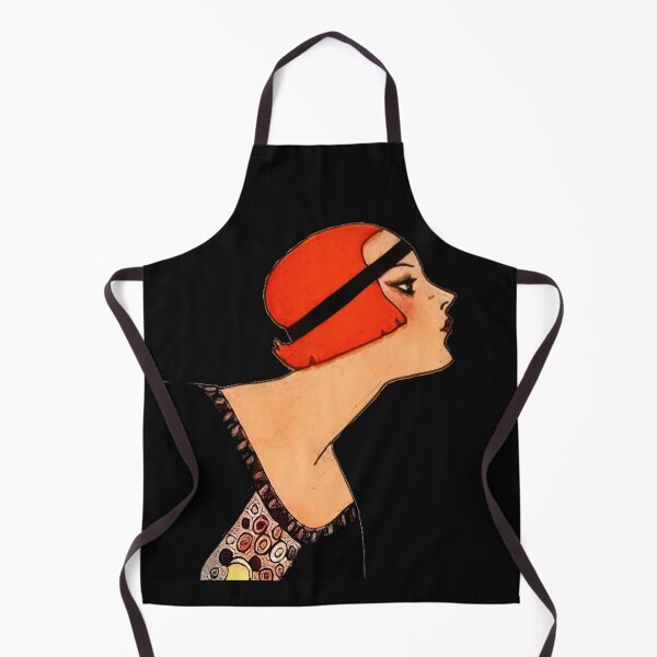 Item preview, vintage portrait of a flapper kissing in a chic hat designed and sold by stevepaint.