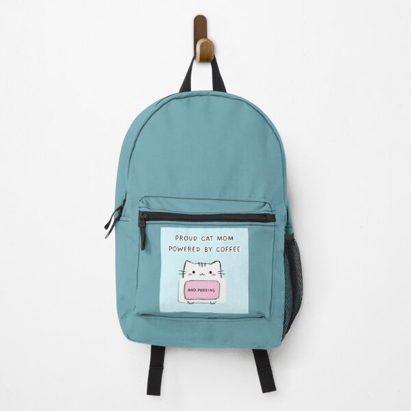 Item preview, Proud cat mom powered by coffee and purring, a cute cat, simple cartoon artwork designed and sold by silent-violin.