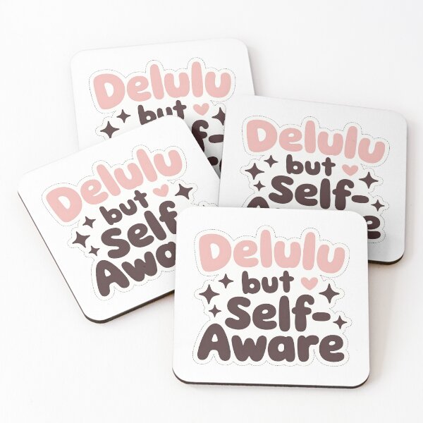 Item preview, Delulu But Self Aware Cute Aesthetic Sticker designed and sold by aislinglaoise.