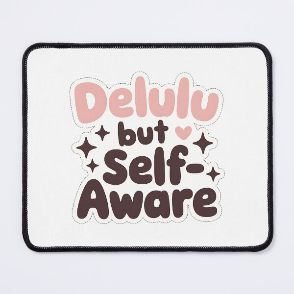 Item preview, Delulu But Self Aware Cute Aesthetic Sticker designed and sold by aislinglaoise.