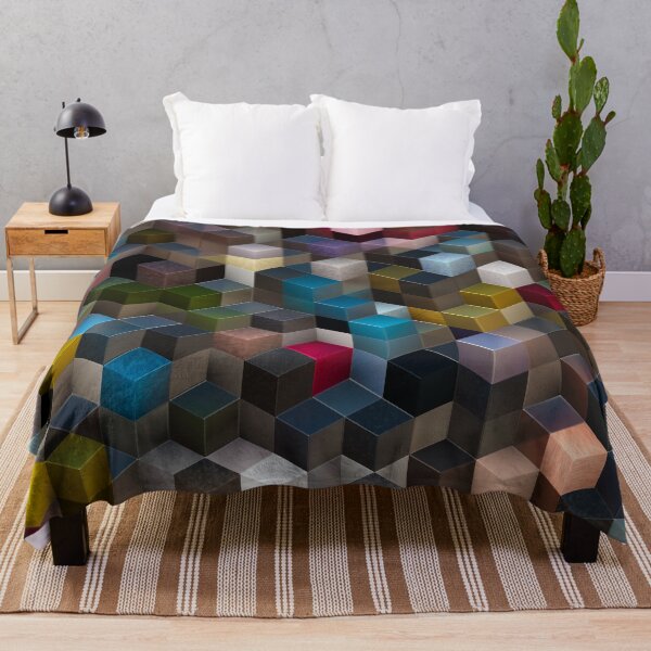 Item preview, Colorful Geometric Cubes Pattern – Modern 3D Abstract Design designed and sold by Arjen Roos.