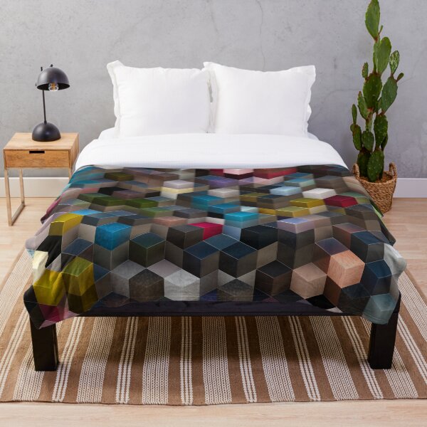 Item preview, Colorful Geometric Cubes Pattern – Modern 3D Abstract Design designed and sold by Arjen Roos.