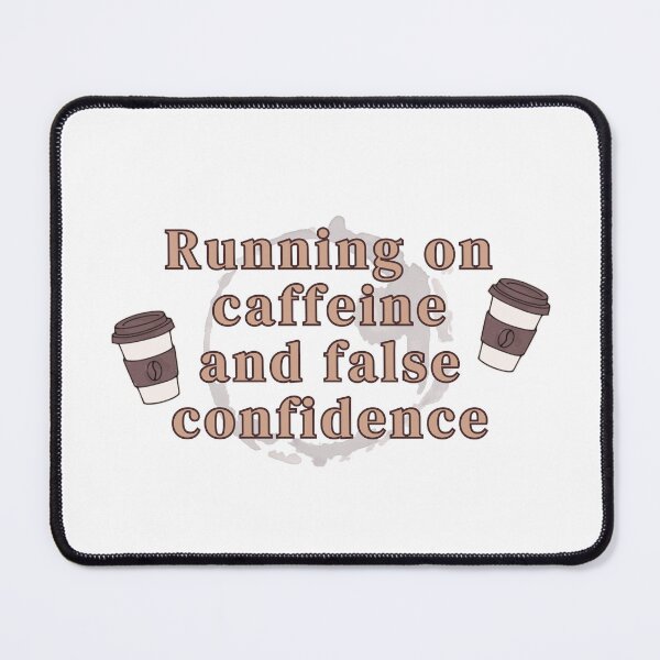 Item preview, Funny Coffee Quote Shirt | Running on Caffeine & False Confidence | Office Humor Gift designed and sold by PunAtWork.