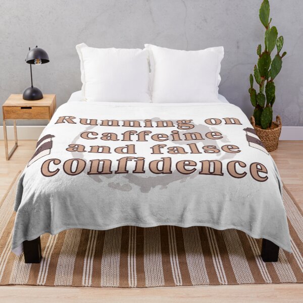 Item preview, Funny Coffee Quote Shirt | Running on Caffeine & False Confidence | Office Humor Gift designed and sold by PunAtWork.