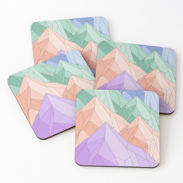 Item preview, Geometric Pastel Mountains in Abstract Layers designed and sold by NoctaHike.