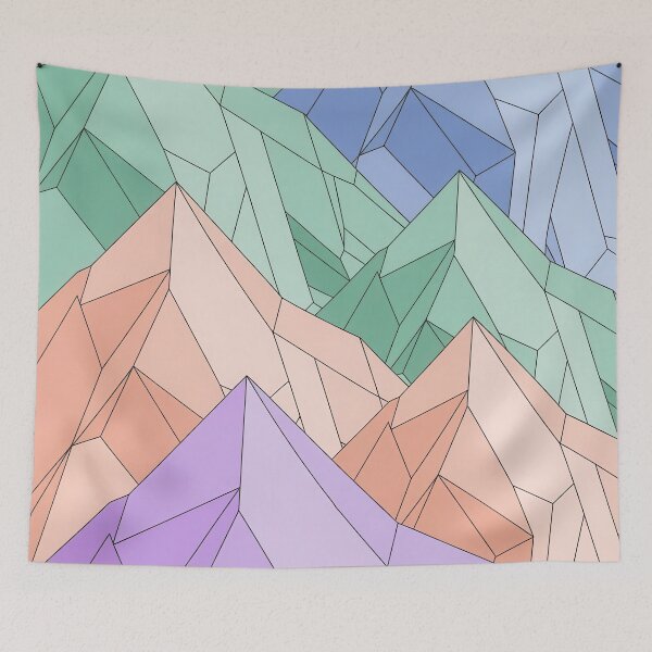 Item preview, Geometric Pastel Mountains in Abstract Layers designed and sold by NoctaHike.