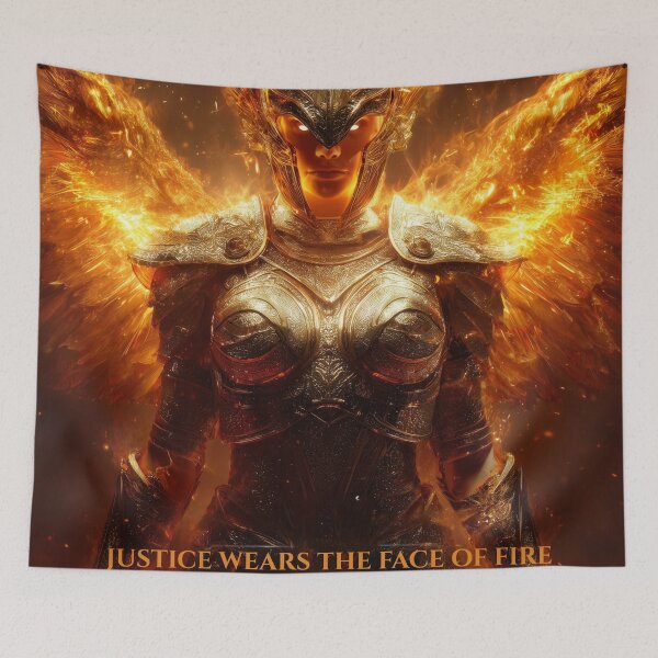 Item preview, The Face of Fire – Angel of Justice and Flame designed and sold by VisionaryVeils.