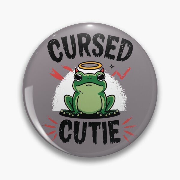 Item preview, Cursed Cute Frog: Halo of Sass designed and sold by WeranovDesign.