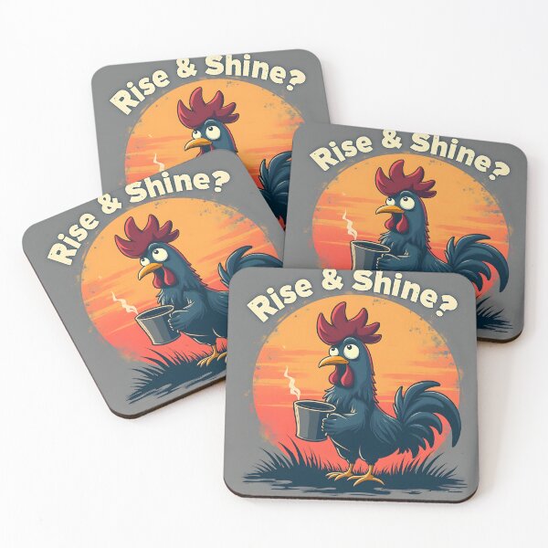 Item preview, “Rise and Shine? – Funny Rooster Coffee Design for Non-Morning People” designed and sold by   GG Creations .