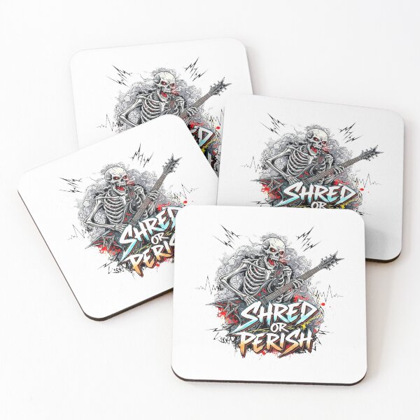 Item preview, Heavy Metal Skeleton Guitarist Illustration designed and sold by SholoStudio.