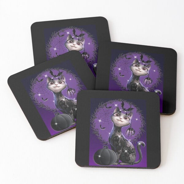 Item preview, Halloween Cat t-shirt and more designed and sold by Folk and Flux.