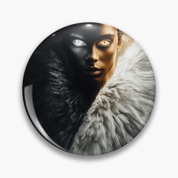 Item preview, Even Light Casts a Shadow – Duality Angel Portrait designed and sold by VisionaryVeils.