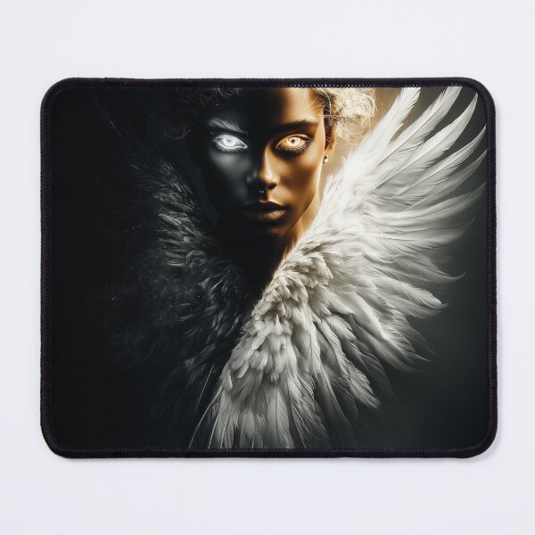 Item preview, Even Light Casts a Shadow – Duality Angel Portrait designed and sold by VisionaryVeils.