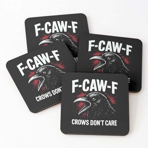 Item preview, F-CAW-F Crow – Punk Grunge Streetwear Design | “Crows Don’t Care” Funny Raven Graphic, Edgy Alternative Humor Tee designed and sold by Basferr..