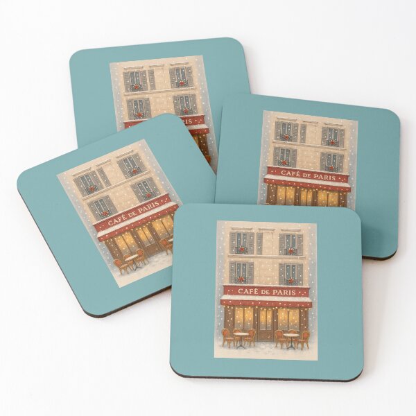 Item preview, Christmas in Paris – Café in the Snow (Parisian Holiday Charm) designed and sold by Novel Works Studio.