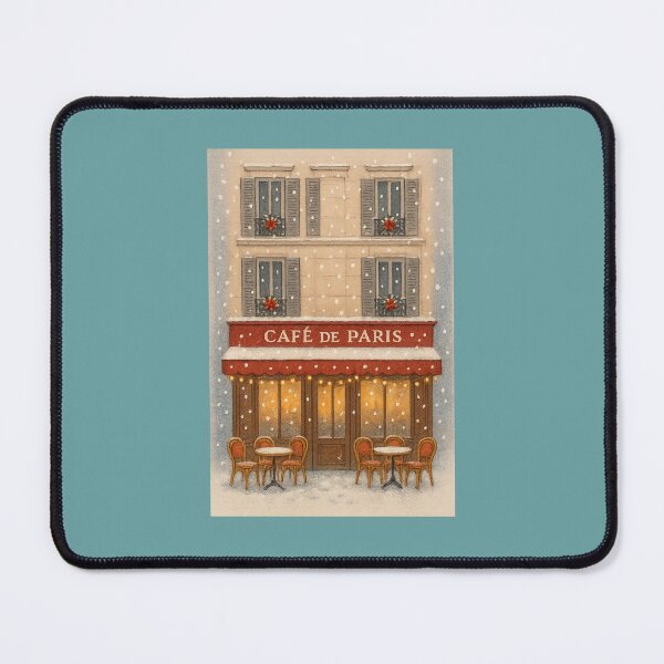 Item preview, Christmas in Paris – Café in the Snow (Parisian Holiday Charm) designed and sold by Novel Works Studio.