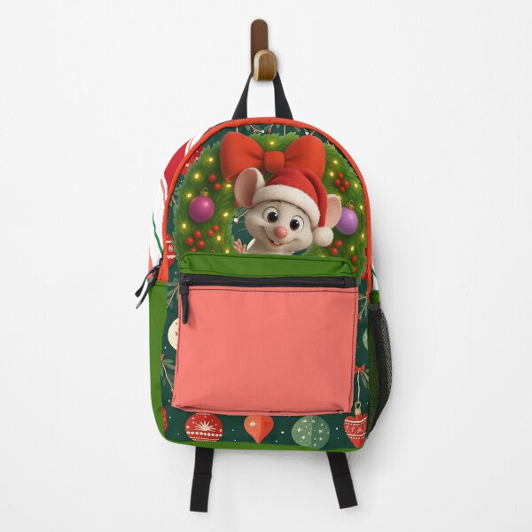 Item preview, christmas mouse in wreath designed and sold by Wonderful world of whimsical Art of yesteryear and today .