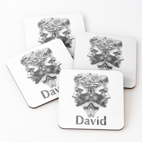 Item preview, David Gemini – Silver Twin Faces Zodiac Design designed and sold by AlexLineArt.