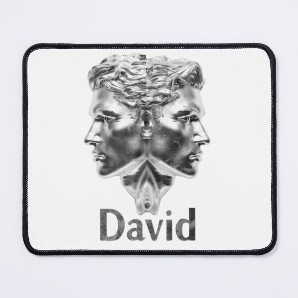 Item preview, David Gemini – Silver Twin Faces Zodiac Design designed and sold by AlexLineArt.