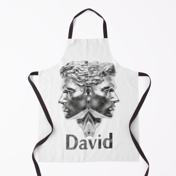 Item preview, David Gemini – Silver Twin Faces Zodiac Design designed and sold by AlexLineArt.