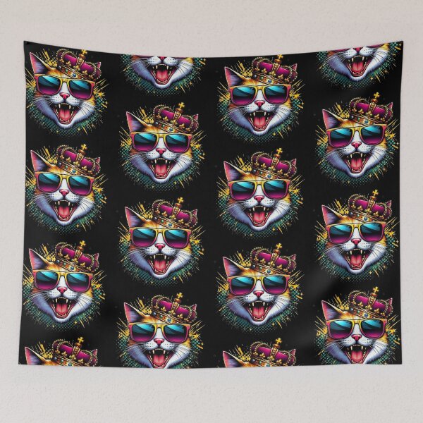 Item preview, "Royal Rebel Cat – Crowned Feline with Attitude" designed and sold by Dogandesighn.