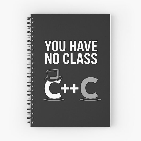 Item preview, You Have No Class – Funny C vs C++ Programmer Pun Design designed and sold by Glam-Spot.