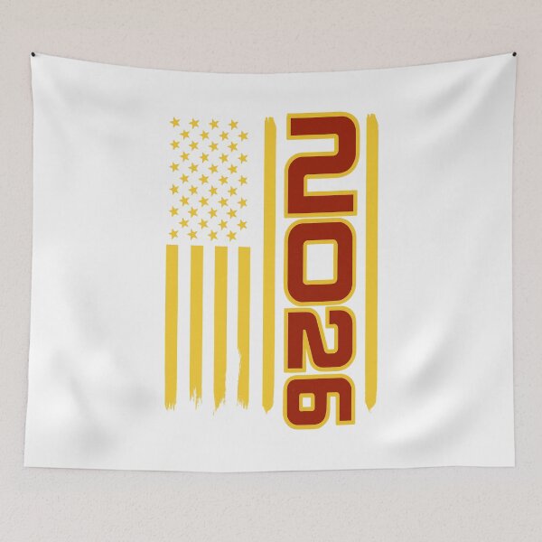 Item preview, 2026 Red Yellow USA Flag Retro designed and sold by SunfullyYours.