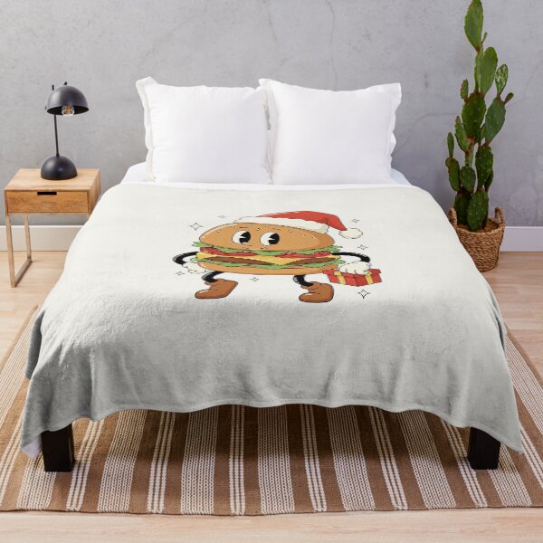 Item preview, Cartoon Christmas Burger Santa Hat Retro Food Art designed and sold by HoopeStylee.