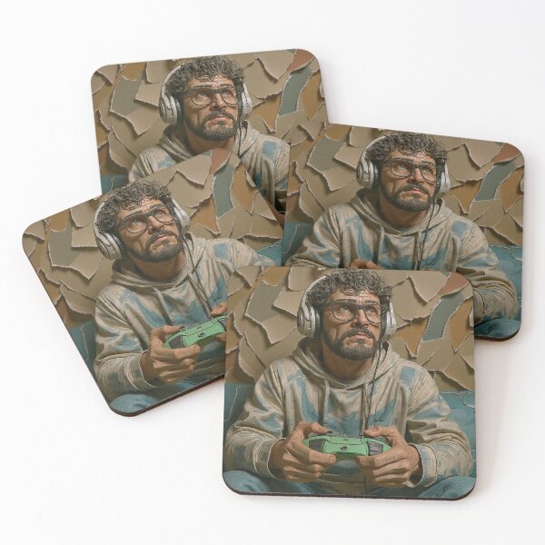 Item preview, Focused Gamer in a Sculpted World – Realistic 3D Art Portrait designed and sold by A2JRetro.