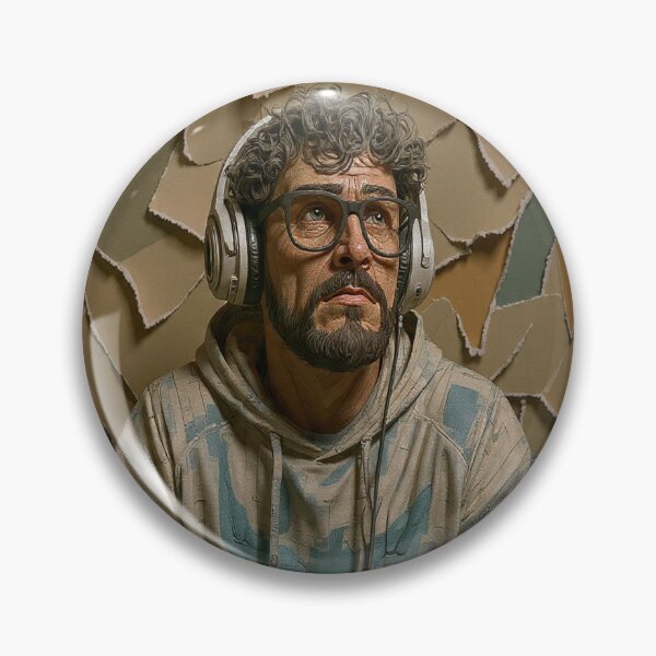 Item preview, Focused Gamer in a Sculpted World – Realistic 3D Art Portrait designed and sold by A2JRetro.