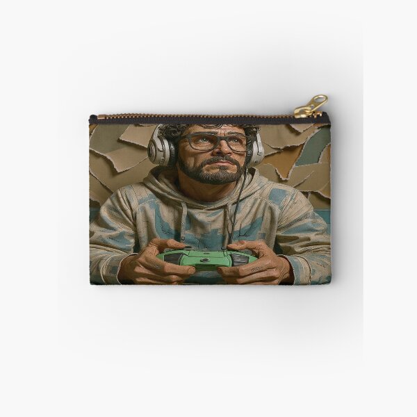 Item preview, Focused Gamer in a Sculpted World – Realistic 3D Art Portrait designed and sold by A2JRetro.