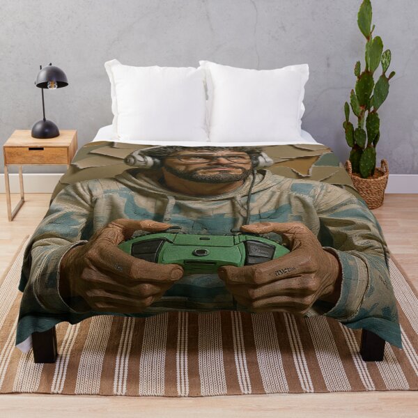 Item preview, Focused Gamer in a Sculpted World – Realistic 3D Art Portrait designed and sold by A2JRetro.