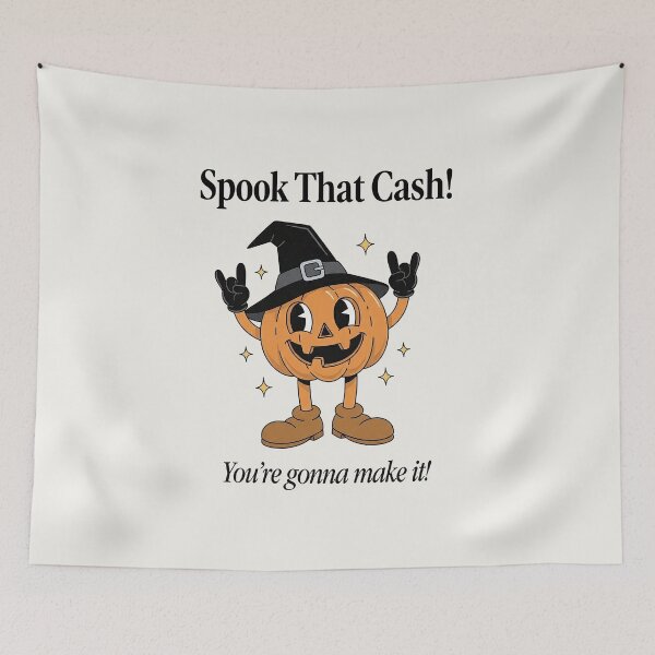 Item preview, Spook That Cash Funny Pumpkin Halloween Retro Pun designed and sold by HoopeStylee.