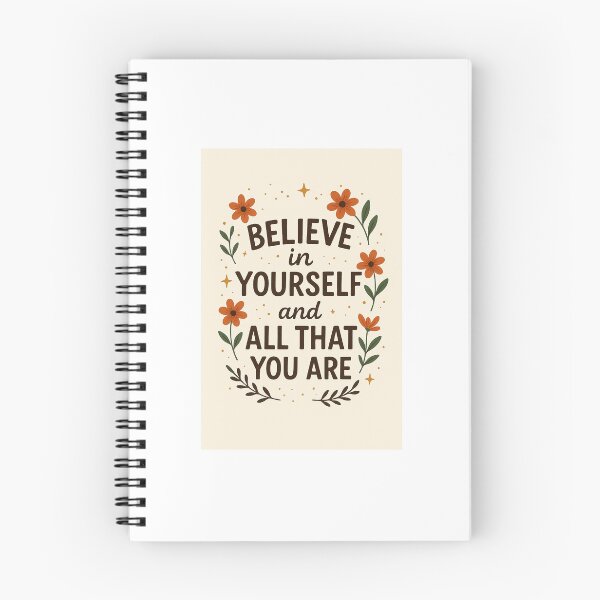 Artikelvorschau, Glaube an dich selbst – Inspirierendes Blumenzitat-Design entworfen und verkauft von PrintByte.