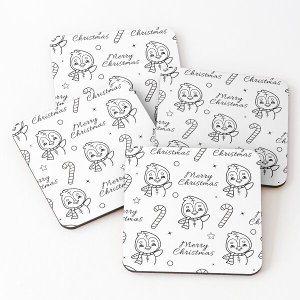 Item preview, Cute kawaii Christmas pattern with a penguin, fun Christmas coloring page designed and sold by IrinaCuteLab.
