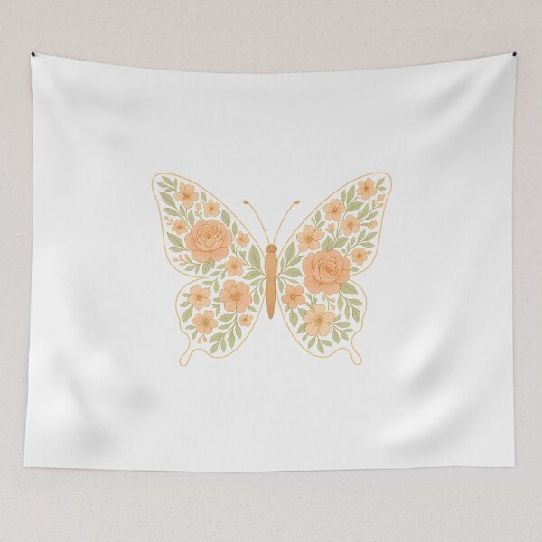 Item preview, Floral Butterfly Bloom – Nature in Harmony designed and sold by KawaiiOrbit.