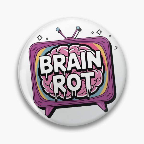 Artikelvorschau, Brain Rot Pixel Glitch TV-Aufkleber & Handyhüllen-Design entworfen und verkauft von aislinglaoise.