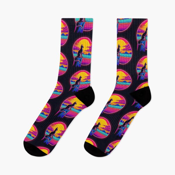 Item preview, Neon Sunset Watcher – Cosmic Cat on the Edge" designed and sold by Dogandesighn.