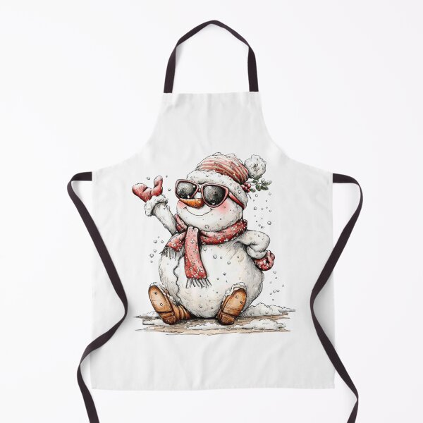 Item preview, Cool Snowman Vibes with Red Scarf and Shades designed and sold by QuietBloom80.