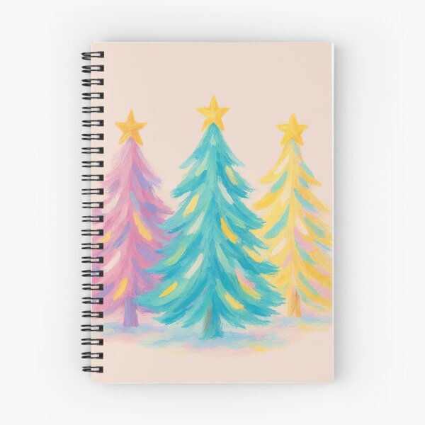 Item preview, Watercolor Pastel Christmas Tree Trio designed and sold by SpencerReedDes.