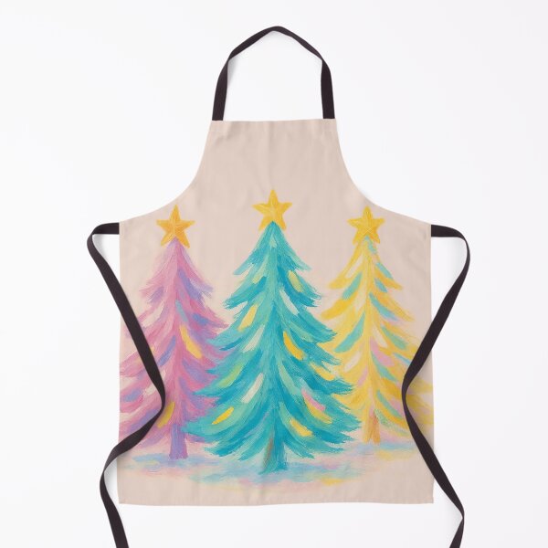 Item preview, Watercolor Pastel Christmas Tree Trio designed and sold by SpencerReedDes.