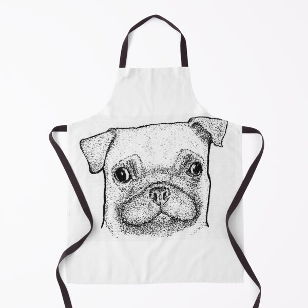 Item preview, Intricate Stippling Pug Puppy Portrait Fine Art Ink Drawing designed and sold by wbhny.