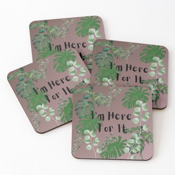 Item preview, Green and mauve Here for it design designed and sold by Extremeallie.