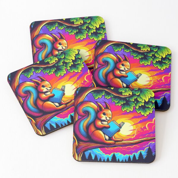 Item preview, Cute squirrel reading book  designed and sold by Dogandesighn.