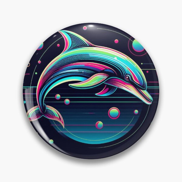Item preview, colorful cute dolphin designed and sold by Dogandesighn.