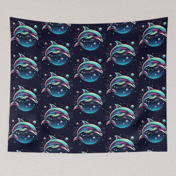 Item preview, colorful cute dolphin designed and sold by Dogandesighn.