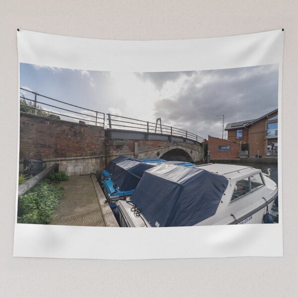 Item preview, Boats moored by Wroxham bridge, Norfolk Broads designed and sold by yackers1.